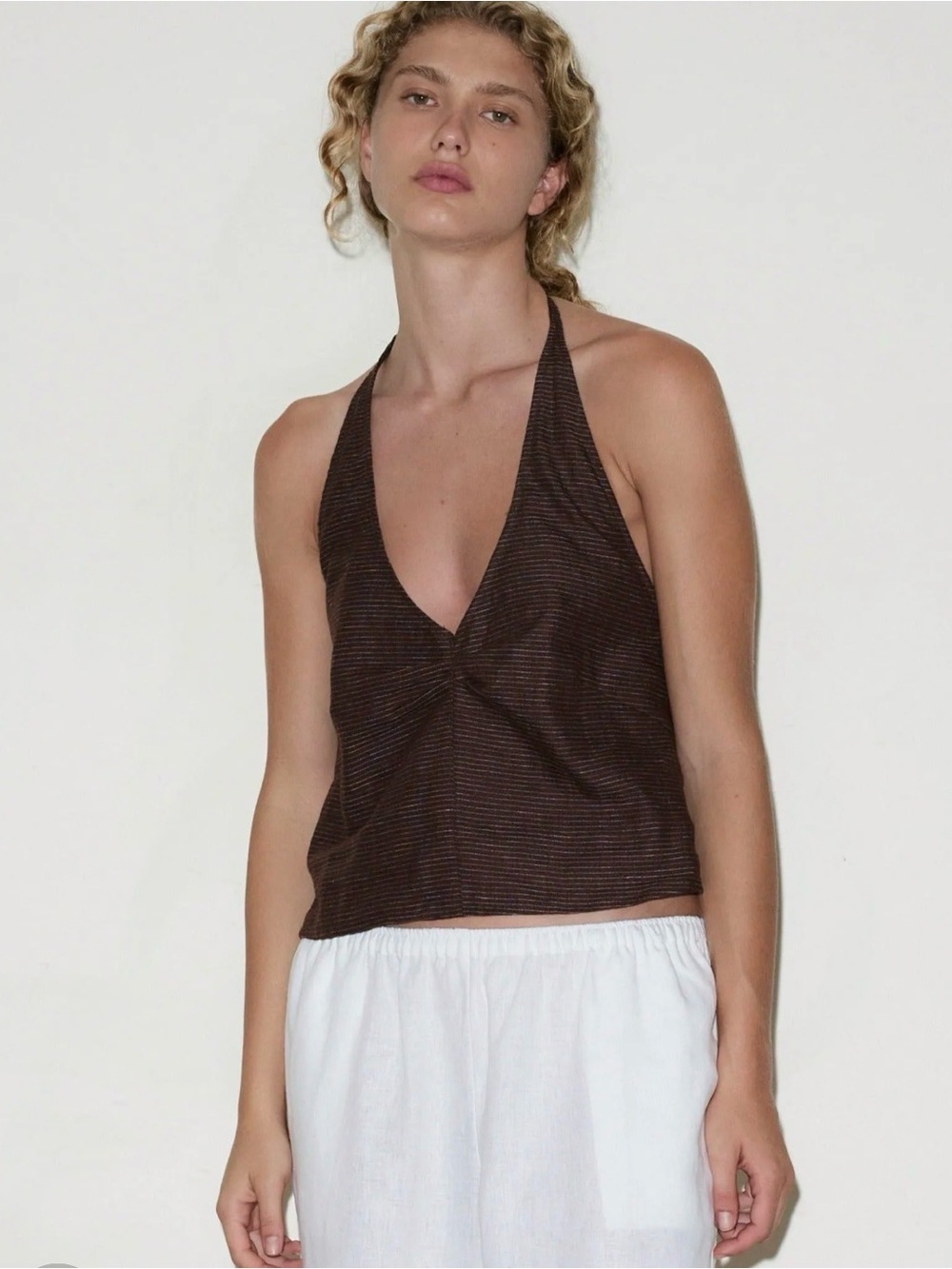 Deiji Studios Linen Halter Top
